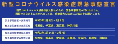 新型コロナウイルス感染症緊急事態宣言｜内閣官房新型コロナウイルス感染症対策推進室 by くるみさん